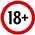 18+ age restriction icon for gambling.