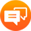 Live chat icon for customer support.